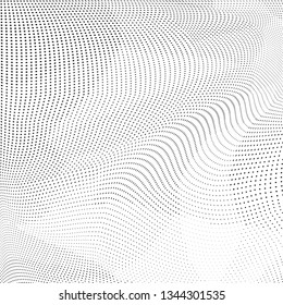 Halftone dots pattern texture background. Low poly design. Modern dotted vector illustration. Abstract wavy lines. Triangular polygon backdrop