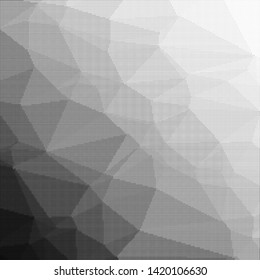 Halftone dots pattern texture background. Low poly design. Modern square dotted vector illustration. Abstract wavy lines. Triangular polygon backdrop