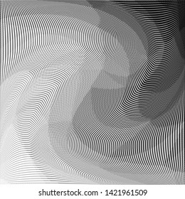 Halftone dots pattern texture background. Low poly design. Modern square dotted vector illustration. Abstract wavy lines. Triangular polygon backdrop