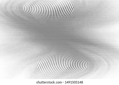 Halftone dots pattern texture background. 
Modern dotted vector  illustration. Abstract curves. Points backdrop. Grungy spotted pattern. Monochrome template for web banners, covers, invitation cards