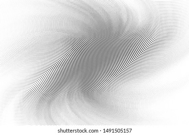 Halftone dots pattern texture background. 
Modern dotted vector  illustration. Abstract curves. Points backdrop. Grungy spotted pattern. Monochrome template for web banners, covers, invitation cards