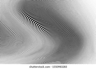 Halftone dots pattern texture background. 
Modern dotted vector  illustration. Abstract curves. Points backdrop. Grungy spotted pattern. Monochrome template for web banners, covers, invitation cards