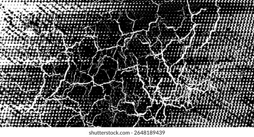 Halftone dots pattern white and black gradient grunge texture background. Pop art comic style vector illustration dots