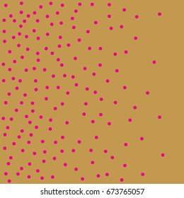 Halftone dots. Pink dots on brown background.