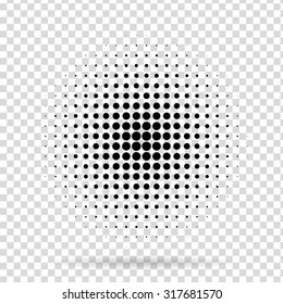 Halftone dots radial