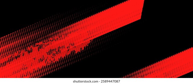 Halftone dots red and black color pattern gradient grunge texture background. Dot pop art comic sport style vector illustration. grunge vector dots	