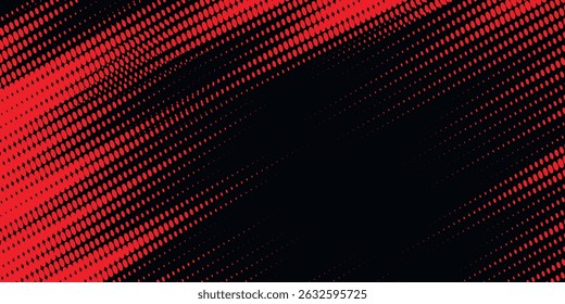 Halftone dots red and black color pattern gradient grunge texture background. Dot pop art comic sport style vector grunge. vector eps10

