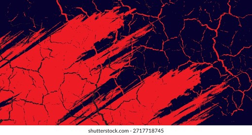 Fondo de textura grunge de gradiente de patrón de color rojo y negro con puntos de semitono. Dot pop art cómic estilo deportivo Ilustración vectorial. grunge
