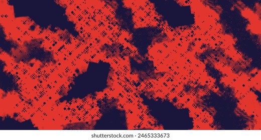 Halftone dots red and blue color pattern gradient grunge texture background. grunge vector dots