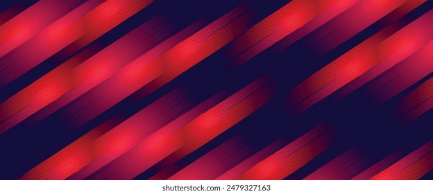 Halftone dots red and blue color pattern gradient grunge texture background. Dot pop art comic sport style vector illustration