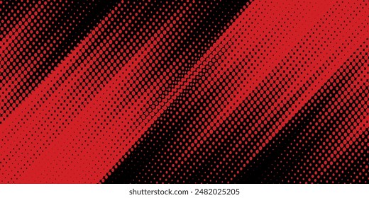 Halftone dots red and blue color pattern gradient grunge texture background. Dot pop art comic sport style vector illustration. modern background