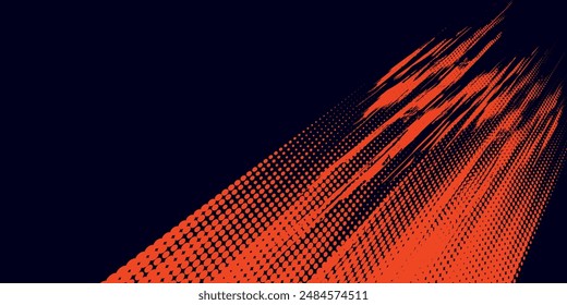Puntos de semitonos color rojo y azul degradado grunge textura de fondo. Ilustración vectorial de estilo deportivo de cómic de arte pop punto.