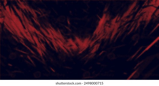 Halftone dots red and blue color pattern gradient grunge texture background. Dot pop art comic sport style vector illustration
