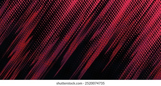 Halftone dots red and blue color pattern gradient grunge texture background. Dot pop art comic sport style vector illustration. grunge vector dots