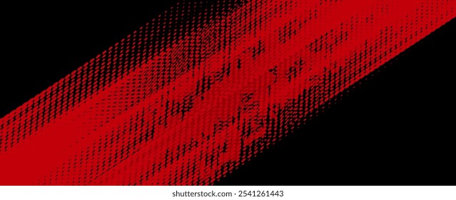 Fondo de textura grunge de gradiente de patrón de color rojo y azul con puntos de semitono. Ilustración vectorial de estilo deportivo de cómic de arte pop de puntos. puntos de Vector grunge	