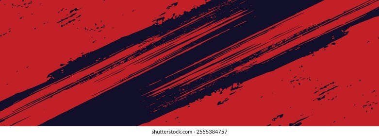 Halftone dots red and blue color pattern gradient grunge texture background. vector