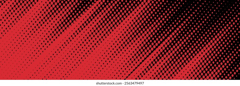 Halftone dots red and blue color pattern gradient grunge texture background. Dot pop art comic sport style vector illustration. modern background