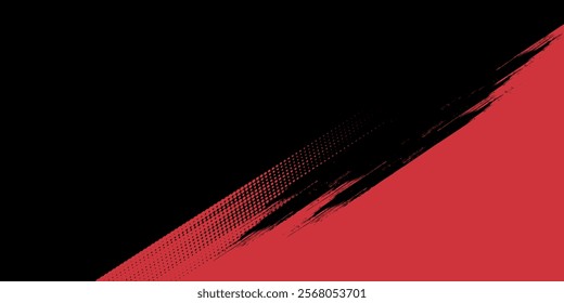 Halftone dots red and blue color pattern gradient grunge texture background. Dot pop art comic sport style vector illustration. modern background	