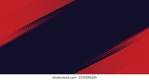 Halftone dots red and blue color pattern gradient grunge texture background. Dot pop art comic sport style vector illustration. grunge vector dots