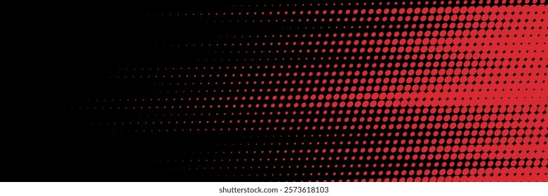 Halftone dots red and blue color pattern gradient grunge texture background. Dot pop art comic sport style vector illustration. modern background
