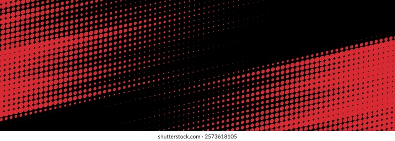 Halftone dots red and blue color pattern gradient grunge texture background. Dot pop art comic sport style vector illustration. modern background
