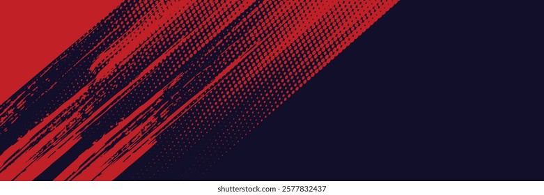 Halftone dots red and blue color pattern gradient grunge texture background. Dot pop art comic sport style vector illustration. grunge vector dots . eps 10