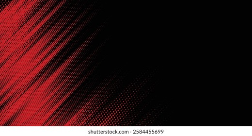 Halftone dots red and blue color pattern gradient grunge texture background. Dot pop art comic sport style vector illustration