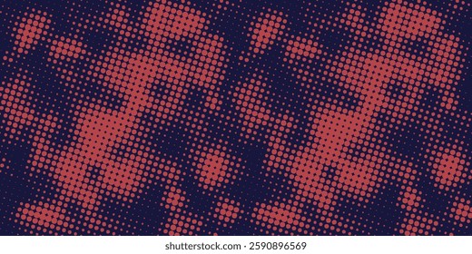 Halftone dots red and blue color pattern gradient grunge texture background. Dot pop art comic sport style vector illustration. modern background