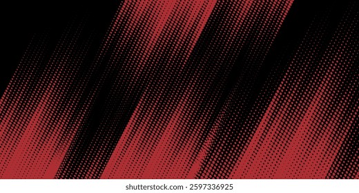 Halftone dots red and blue color pattern gradient grunge texture background. Dot pop art comic sport style vector illustration.