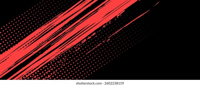 Halftone dots red and blue color pattern gradient grunge texture background. Dot pop art comic sport style vector illustration. grunge vector dots . eps 10
