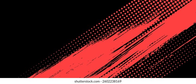 Halftone dots red and blue color pattern gradient grunge texture background. Dot pop art comic sport style vector illustration. grunge vector dots . eps 10
