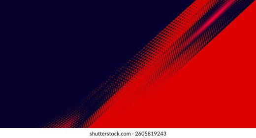 Halftone dots red and blue color pattern gradient grunge texture background. Dot pop art comic sport style vector illustration. grunge vector dots