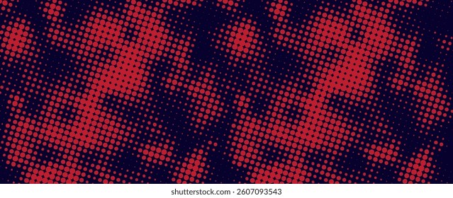 Halftone dots red and blue color pattern gradient grunge texture background. Dot pop art comic sport style vector illustration. grunge vector dots.
