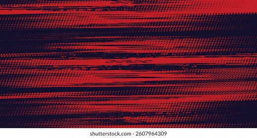 Halftone dots red and blue color pattern gradient grunge texture background. Dot pop art comic sport style vector illustration. grunge vector dots . eps 10
