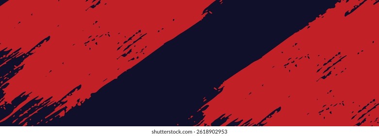 Fondo de textura grunge de gradiente de patrón de color rojo y azul con puntos de semitono. Ilustración vectorial de estilo deportivo de cómic de arte pop de punto.