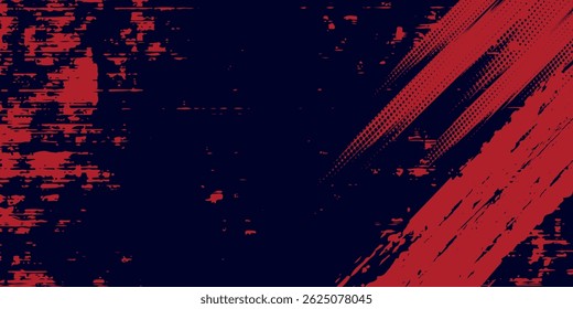Halftone dots red and blue color pattern gradient grunge texture background. Dot pop art comic sport style vector illustration. grunge vector dots
