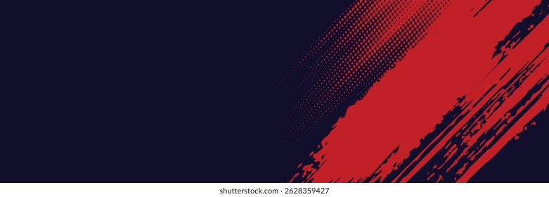 Halftone dots red and blue color pattern gradient grunge texture background. Dot pop art comic sport style vector illustration. grunge vector dots