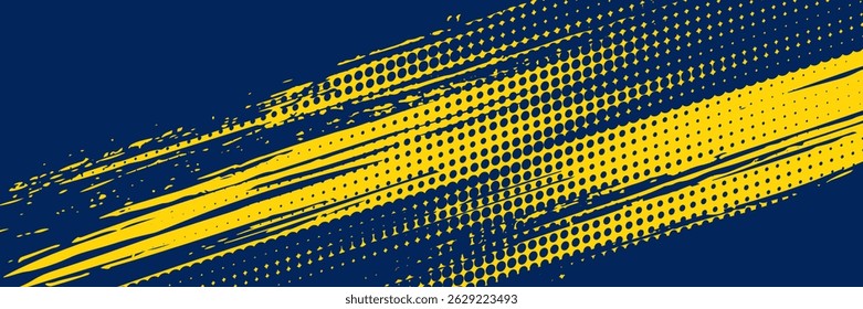 Meio-tom pontos vermelho e azul cor padrão gradiente gradiente textura fundo. Ponto pop art quadrinhos estilo esporte ilustração vetorial. grunge vetores pontos . eps 10
