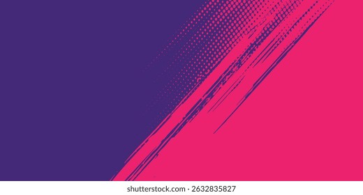 Halftone dots red and blue color pattern gradient grunge texture background. Dot pop art comic sport style vector illustration. grunge vector dots . eps 10
