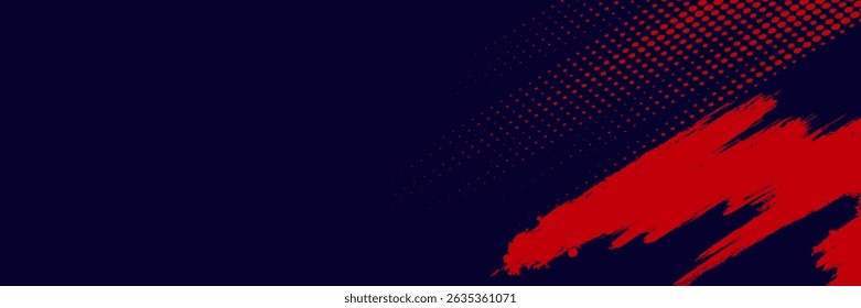 Halftone dots red and blue color pattern gradient grunge texture background. Dot pop art comic sport style vector illustration. grunge vector dots