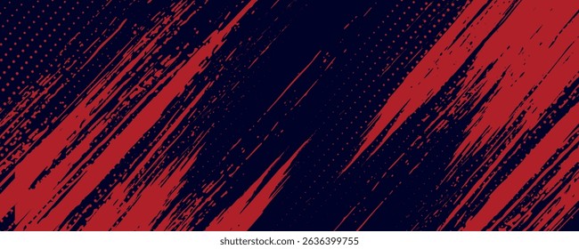 Halftone dots red and blue color pattern gradient grunge texture background. Dot pop art comic sport style vector illustration. grunge vector dots