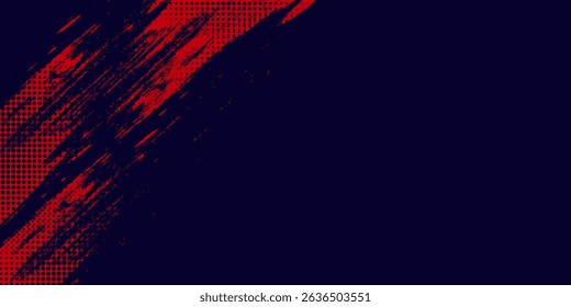 Halftone dots red and blue color pattern gradient grunge texture background. Dot pop art comic sport style vector illustration. grunge vector dots