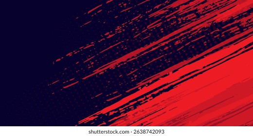 Halftone dots red and blue color pattern gradient grunge texture background. Dot pop art comic sport style vector illustration. grunge vector dots	
