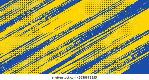 Halftone dots red and blue color pattern gradient grunge texture background. Dot pop art comic sport style vector illustration. grunge vector dots . eps 10
