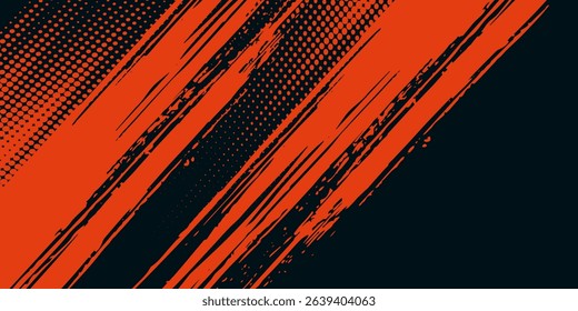 Halftone dots red and blue color pattern gradient grunge texture background. Dot pop art comic sport style vector illustration. grunge vector dots . eps 10
