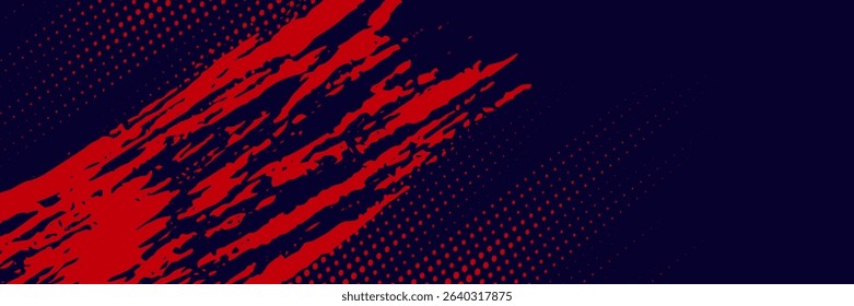 Halftone dots red and blue color pattern gradient grunge texture background. Dot pop art comic sport style vector illustration. grunge vector dots.modern.