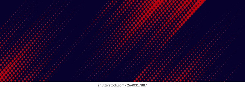 Halftone dots red and blue color pattern gradient grunge texture background. Dot pop art comic sport style vector illustration. grunge vector dots