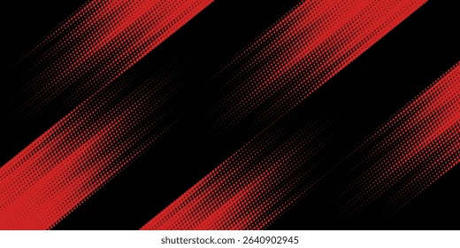 Halftone dots red and blue color pattern gradient grunge texture background. Dot pop art comic sport style vector illustration. modern