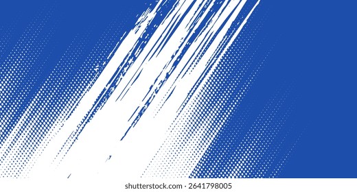 Halftone dots red and blue color pattern gradient grunge texture background. Dot pop art comic sport style vector illustration. grunge vector dots . eps 10
