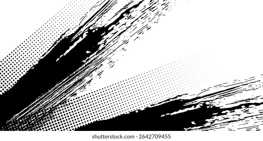 Halftone dots red and blue color pattern gradient grunge texture background. Dot pop art comic sport style vector illustration. grunge vector dots . eps 10
